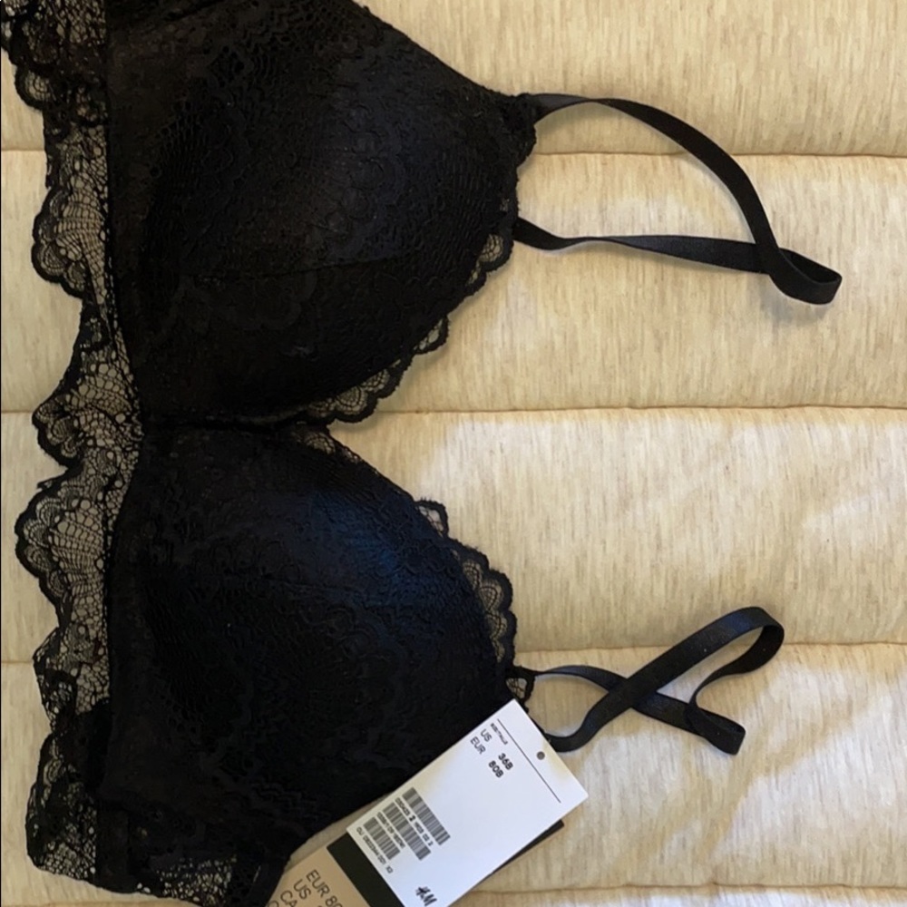 Soft cup lace push up bra
